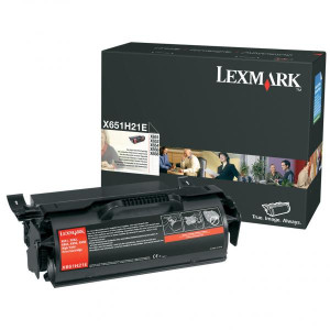 Lexmark originál toner X651H21E, black, 25000str.