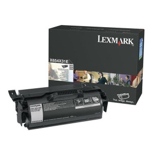 Lexmark originál toner X654H31E, black, 36000str.