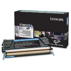 Lexmark originální toner X748H1CG, cyan, 10000str., high capacity, return
