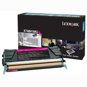 Lexmark original toner X748H1MG, magenta, 10000str., high capacity, return