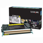 Lexmark original toner X748H1YG, yellow, 10000str., high capacity, return