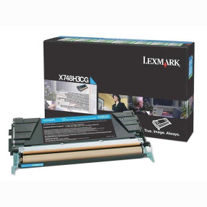 Lexmark original toner X748H3CG, cyan, 10000str., high capacity