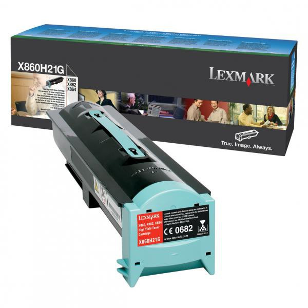 Lexmark originál toner X860H21G, black, 35000str.