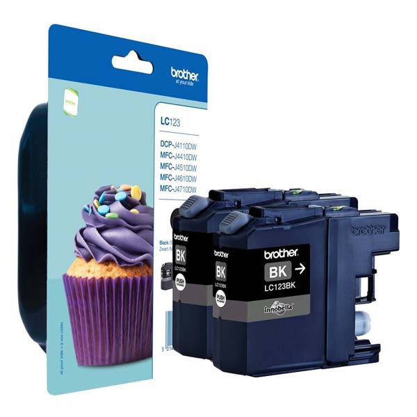 Brother original ink LC-123BK, black, 2x600str., 2ks