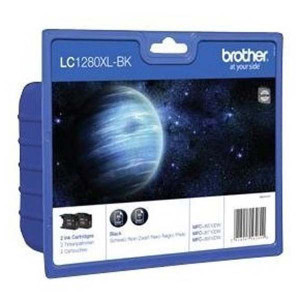 Brother original ink LC-1280XLBKBP2, black, 2x2400str., high capacity
