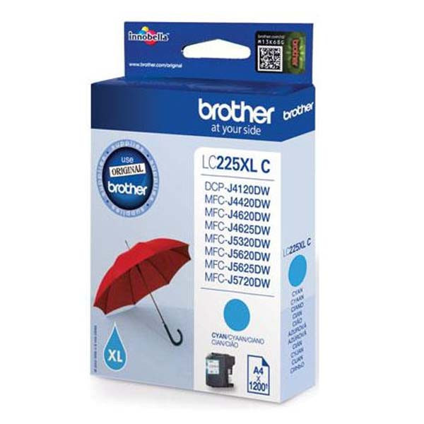 Brother original ink LC-225XLC, cyan, 1200str.