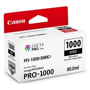 Canon original ink PFI-1000 MBK, 0545C001, matt black, 5490str., 80ml