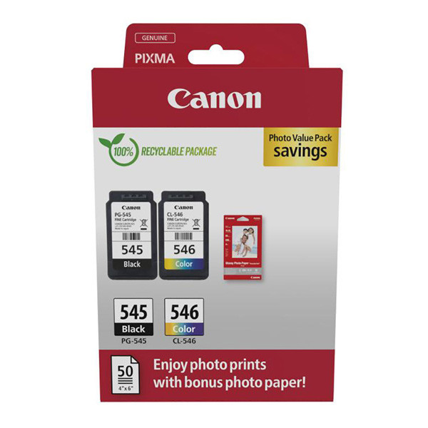 Canon original ink PG-545/CL-546, 8287B008, black/color, 2x180str., 1x8, 1x9ml, 2-pack -