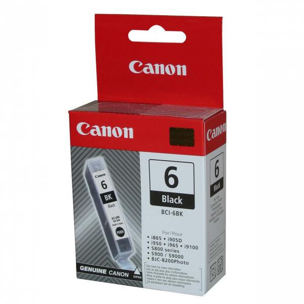 Canon originál ink BCI6BK, black, 280str., 13 4705A002, Canon S800, 820, 820D, 830D, 900, 9000, i950