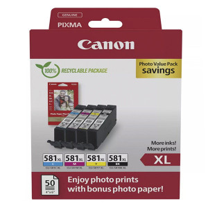 Canon originál ink CLI-581XL, 2052C006, CMYK