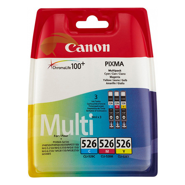 Canon originál ink CLI-526 CMY, 4541B019, CMY, blister s ochranou, 9ml, multi pack