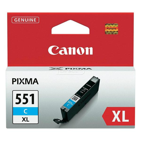 Canon original ink CLI551C XL, cyan, blister, 11ml, 6444B004, high capacity, Canon PIXMA iP7250, MG5450, MG6350