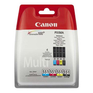 Canon original ink CLI-551, CMYK, blister s ochranou, 4x7ml, 6509B008, Canon PIXMA iP7250, MG5450, MG6350, Poukážka k nákupu