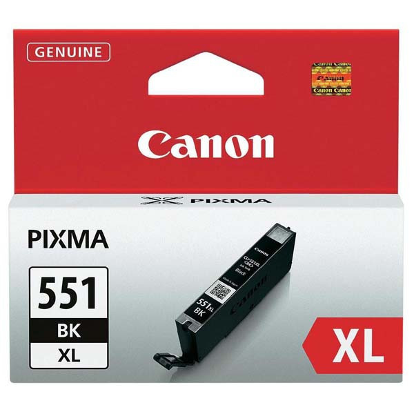 Canon original ink CLI551BK XL, black, 1130str., 11ml, 6443B001, high capacity, Canon PIXMA iP7250, MG5450, MG6350, MG7550