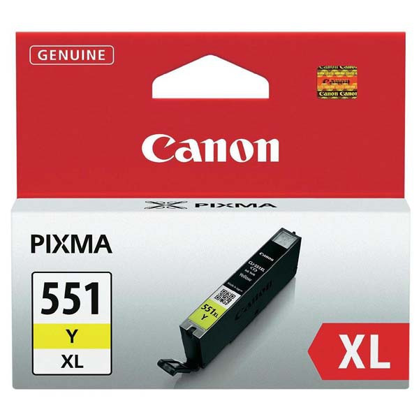 Canon original ink CLI551Y XL, yellow, 11ml, 6446B001, high capacity, Canon PIXMA iP7250, MG5450, MG6350, MG7550