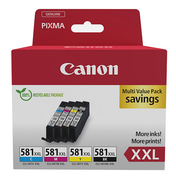 Canon original ink CLI-581 XXL CMYK, 1998C007, CMYK, 4*11.7ml, very high capacity, 4-pack