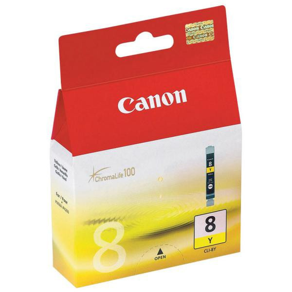 Canon original ink CLI8Y, yellow, 490str., 13ml, 0623B001, Canon iP4200, iP5200, iP5200R, MP500, MP800