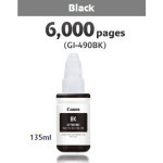 Canon original ink GI-490 Bk, 0663C001, black, 6000str., 135ml