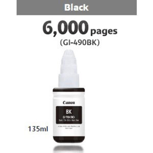 Canon original ink GI-490 Bk, 0663C001, black, 6000str., 135ml