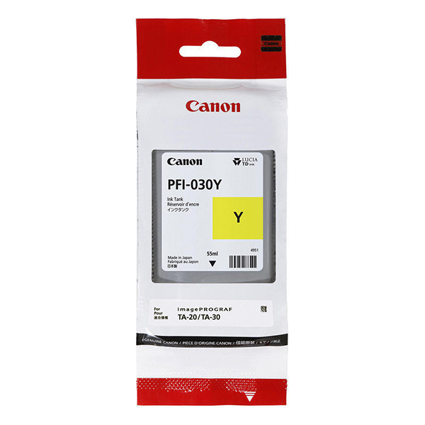 Canon originální ink PFI-030 Y, 3492C001, yellow, 55ml
