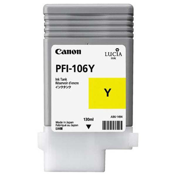Canon original ink PFI106Y, yellow, 130ml, 6624B001, Canon iPF-6300
