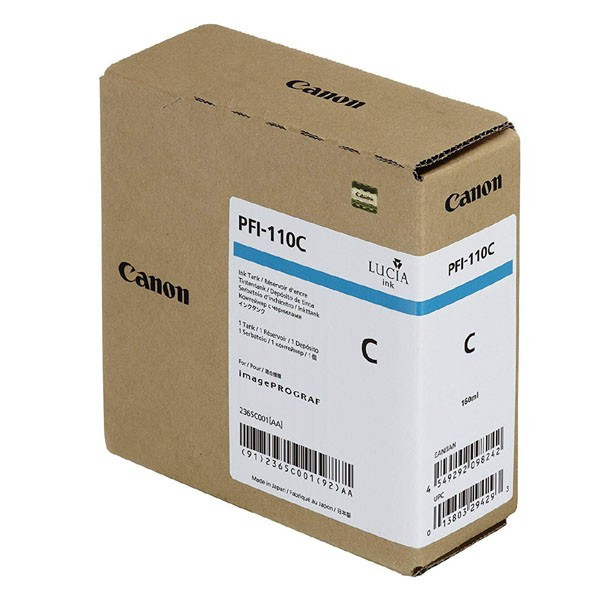 Canon original ink PFI-110 C, 2365C001, cyan, 160ml