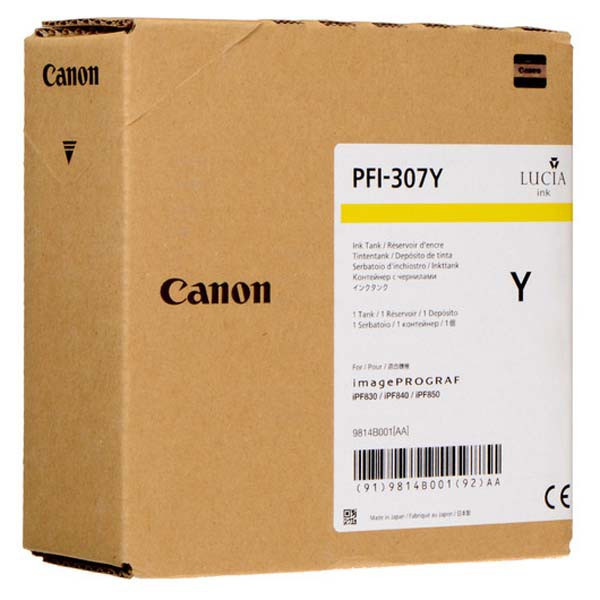 Canon original ink PFI307Y, yellow, 330ml, 9814B001, Canon iPF-830, 840, 850