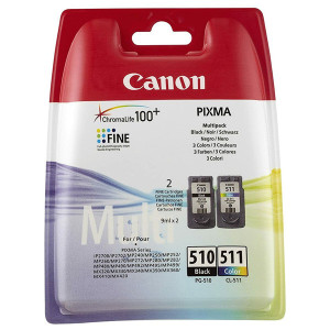 Canon original ink PG-510/CL-511, 2970B011, black/color, blister s ochranou, Multi-pack