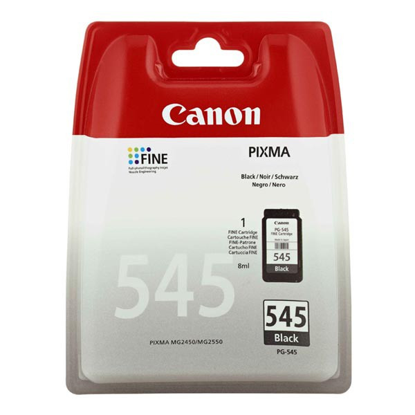 Canon original ink PG-545, black, blister s ochranou, 180str., 8287B004, Canon Pixma MG2450, 2550