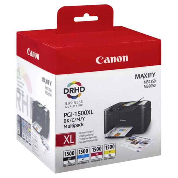 Canon original ink PGI-1500XL Bk/C/M/Y multipack, black/color, 9182B004, Canon MAXIFY MB2050, MB2350, Poukážka k nákupu