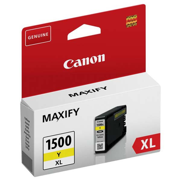 Canon original ink PGI 1500XL, yellow, 12ml, 9195B001, high capacity, Canon MAXIFY MB2050, MB2350