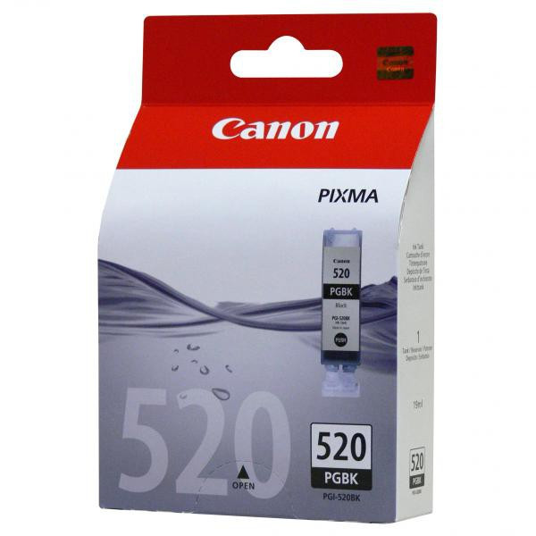 Canon original ink PGI520BK, black, blister s ochranou, 19ml, 2932B011, 2932B005, Canon iP3600, 4600, MP620, 630, 980