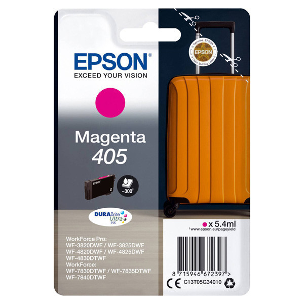 Epson original ink C13T05G34010, 405, magenta, 1x5.4ml
