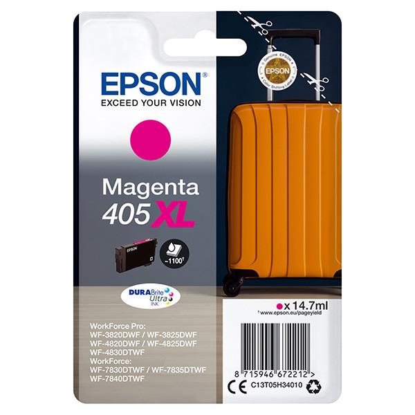 Epson original ink C13T05H34010, 405XL, magenta, 1x14.7ml