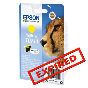 Epson original ink C13T07144022, yellow, blister s ochranou, 5,5ml, po expirácii