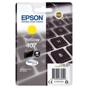 Epson original ink C13T07U440, 407XL, yellow, 1900str., 20.3ml