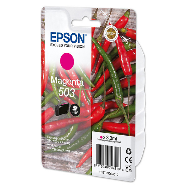Epson original ink C13T09Q34010, T09Q340, 503, magenta, 3.3ml