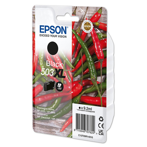 Epson original ink C13T09R14010, T09R140, 503XL, black, 9.2ml