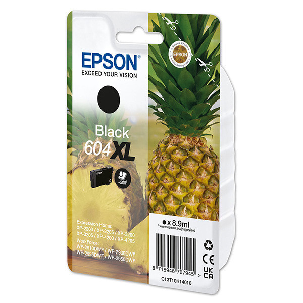 Epson original ink C13T10H14010, T10H140, 604XL, black, 500str., 8.9ml