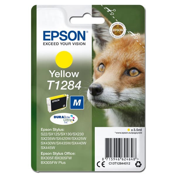 Epson original ink C13T12844012, T1284, yellow, 3,5ml