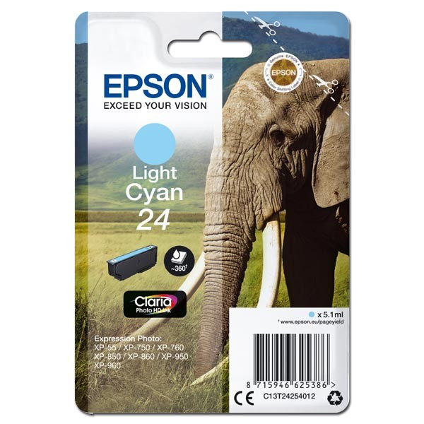 Epson original ink C13T24254012, T2425, light cyan, 5,1ml