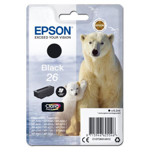 Epson original ink C13T26014012, T260140, black, 6,2ml