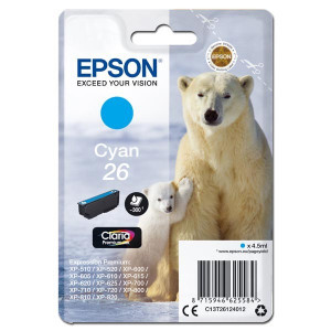 Epson original ink C13T26124012, T261240, cyan, 4,5ml
