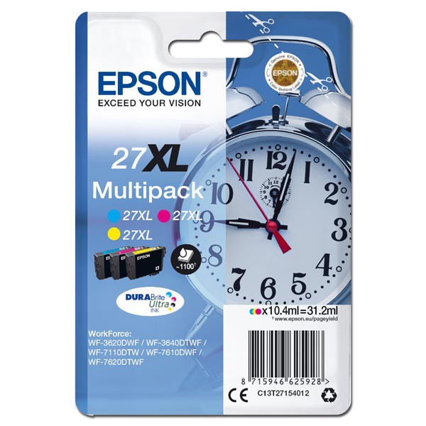 Epson original ink C13T27154012, 27XL, color, 3x10,4ml