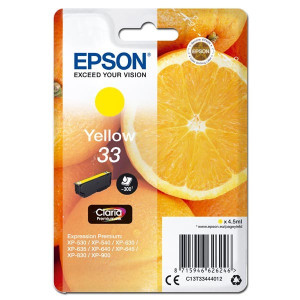 Epson originál ink C13T33444012, T33, yellow, 4,5ml