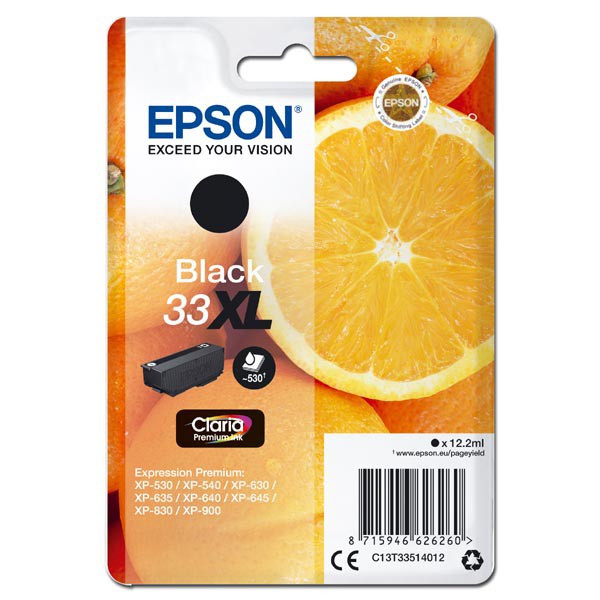 Epson original ink C13T33514012, T33XL, black, 12,2ml, Epson Expression Home a Premium XP-530,630,635,830