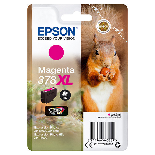 Epson original ink C13T37934010, 378XL, magenta, 9,3ml