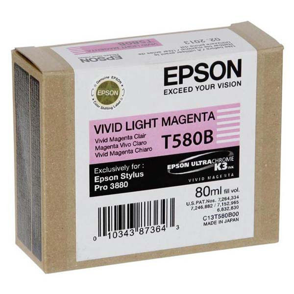 Epson original ink C13T580B00, light vivid magenta, 80ml, Epson Stylus Pro 3800