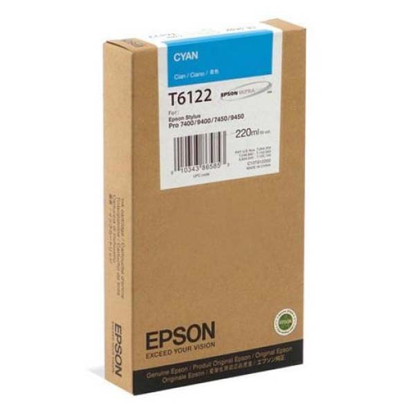 Epson original ink C13T612200, cyan, 220ml, Epson Stylus Pro 7400, 7450, 9400, 9450