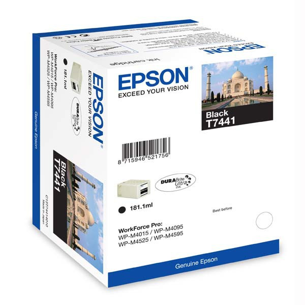Epson original ink C13T74414010, black, 10000str., 181ml, high capacity, Epson WorkForce Pro WP-M4525 DNF, WP-M4015 DN